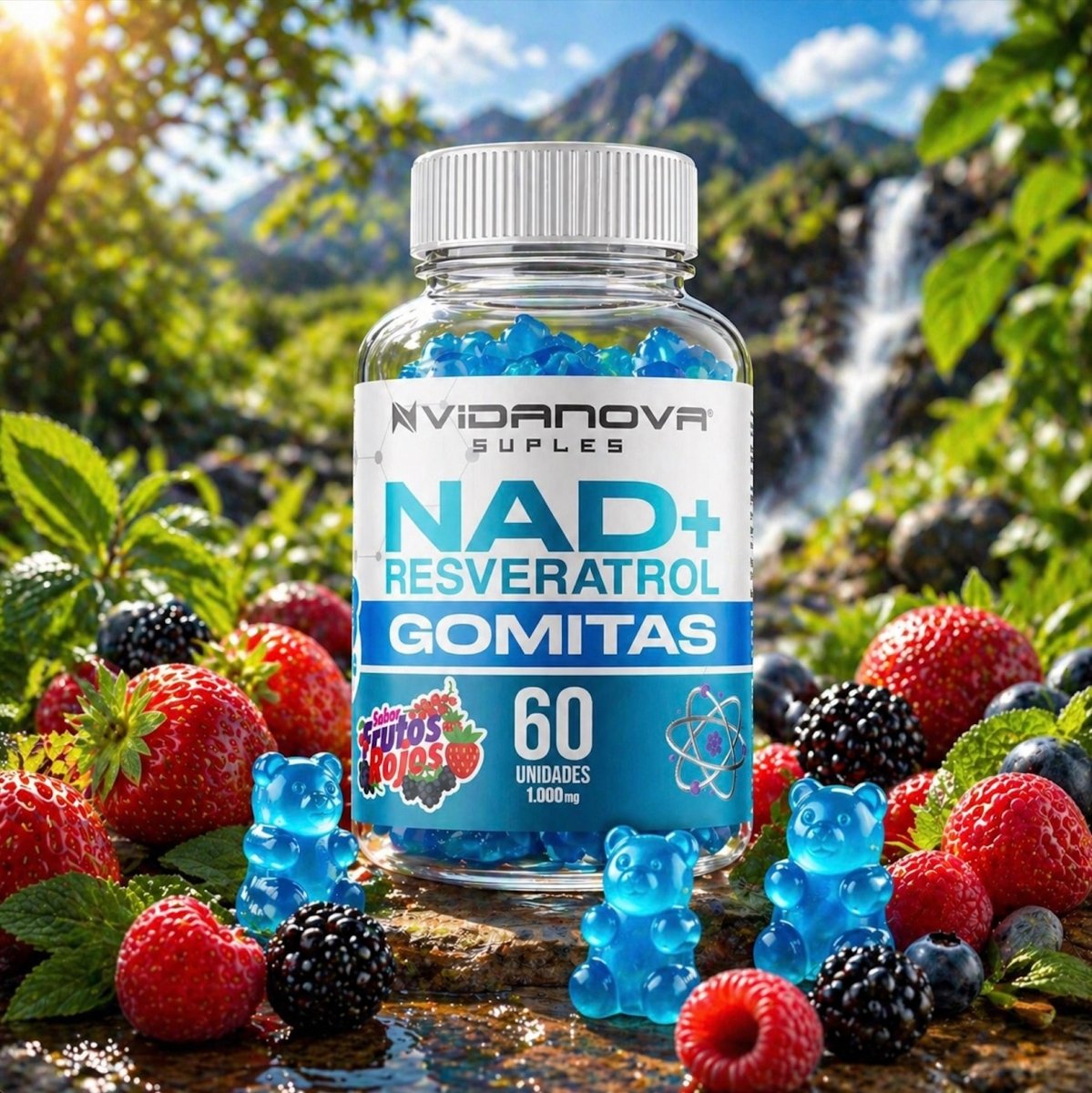 60 GOMITAS NAD+RESVERATROL 1000mg - Rukal