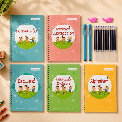 5 Cuadernos caligrafía Montessori + regalos