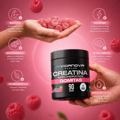 Creatina Gomitas Monohidratada Micronizada - Vidanova® Suples - Rukal