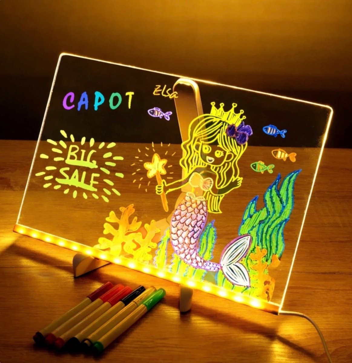 Pizarra NEON LED Acrílica LumiBoard - Rukal
